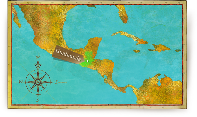 Guatemala rainforest map